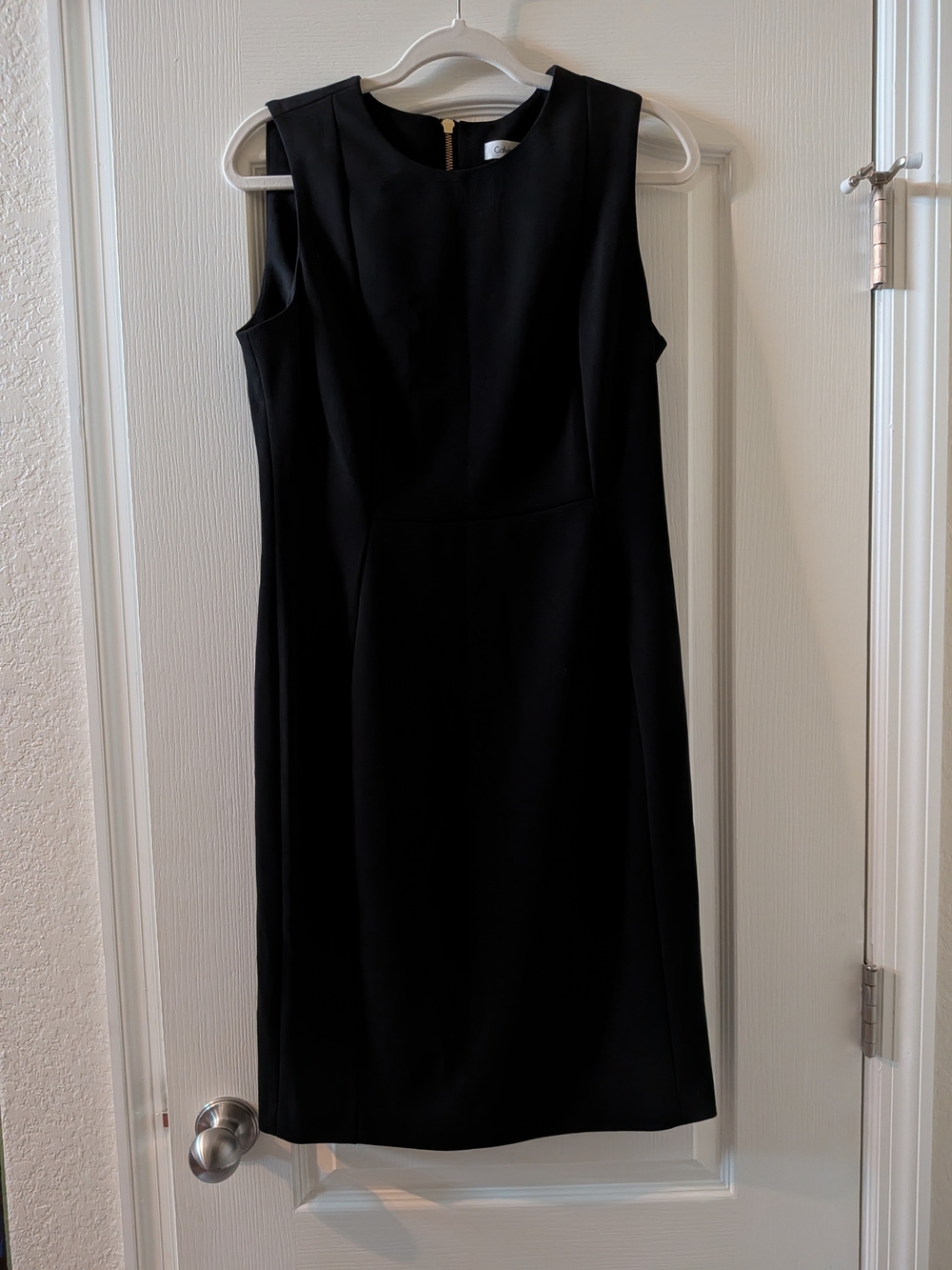 Calvin Klein Black Midi Sheath Dress Size 10